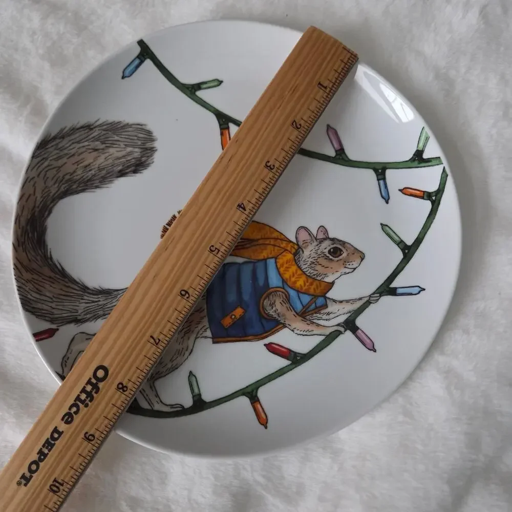 West Elm Rachel Kozlowski Dapper Squirrel Salad Plate 8.5